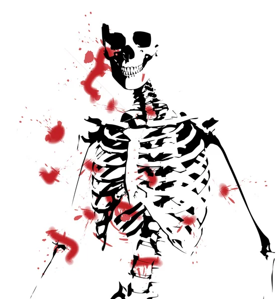 피 묻은 해골 — 스톡 사진