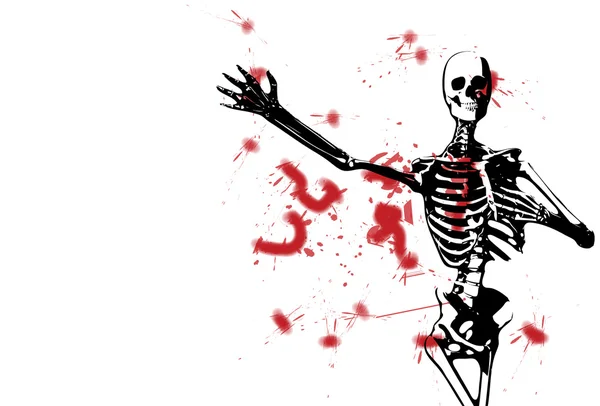 Esqueleto sangrento — Fotografia de Stock