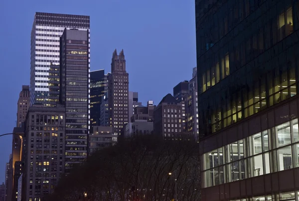 stock image View next to Bryant park at night