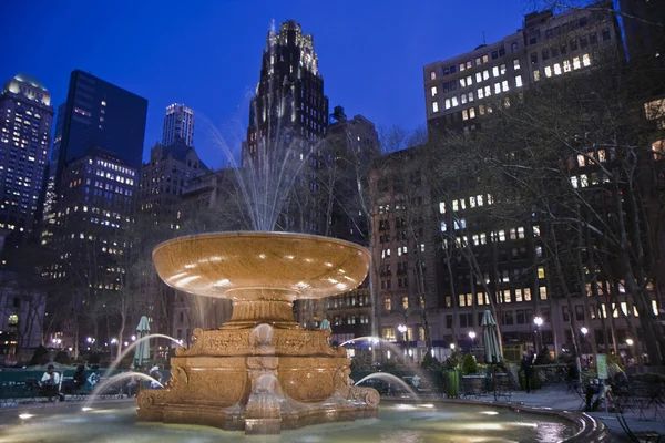 stock image Bryant park at night