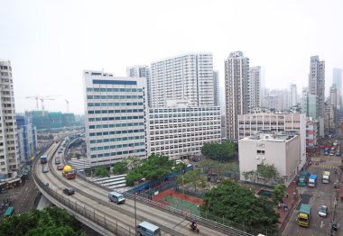 şehir merkezinde, hongkong trafik