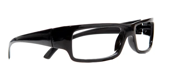 Schwarze Brille auf weißem Hintergrund — Stockfoto