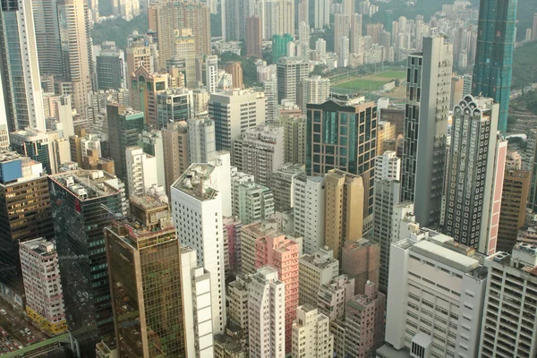 Dzielnicy w hong Kongu, widok z wieżowca. — Zdjęcie stockowe