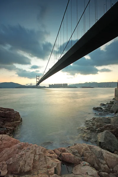 Tsing ma bridge sunset,Hongkong — Stock Photo, Image