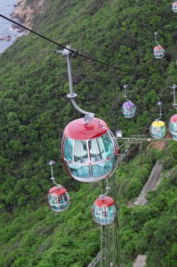 Hong Kong teleferiği.