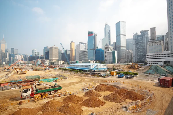 Строительная площадка в Гонконге — стоковое фото