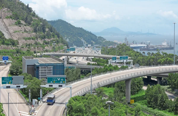 Hong kong rodovia durante o dia — Fotografia de Stock
