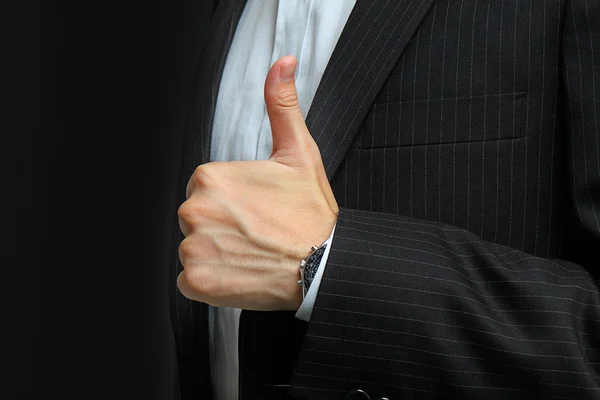 Hands make thumbs up — Stock Photo, Image