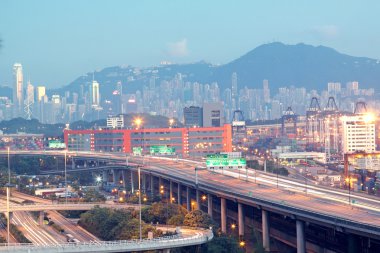 Hong Kong ulaşım köprüsü, konteyner iskelesi..