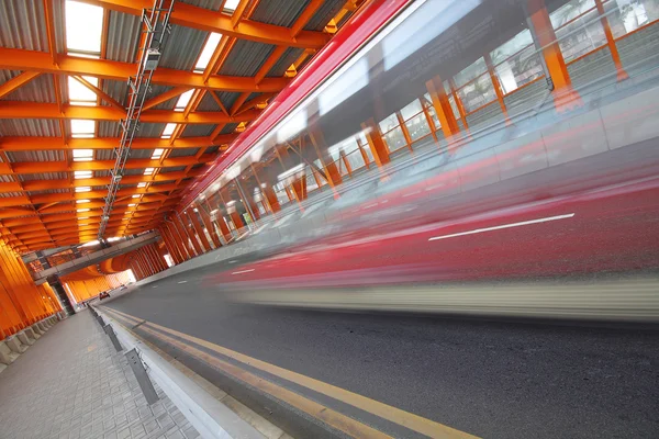 Orange steel tunnel — Stock Photo, Image