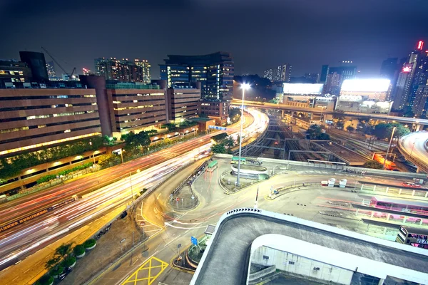 香港の都市。夕暮れダウンタウン シカゴの空撮 fr — ストック写真