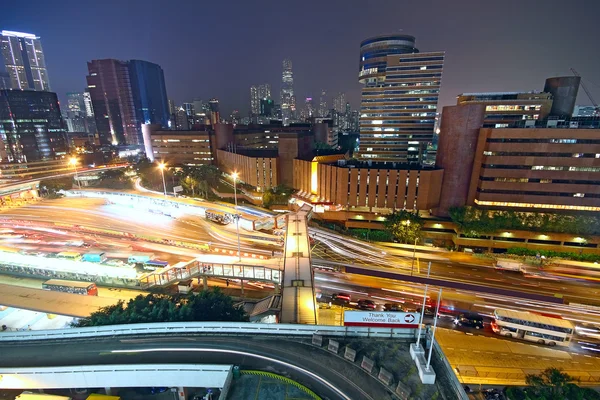Cidade de Hongkong. Vista aérea do centro de Chicago no crepúsculo fr — Fotografia de Stock