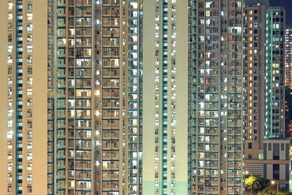 Hong Kong bloco de apartamentos de habitação pública — Fotografia de Stock