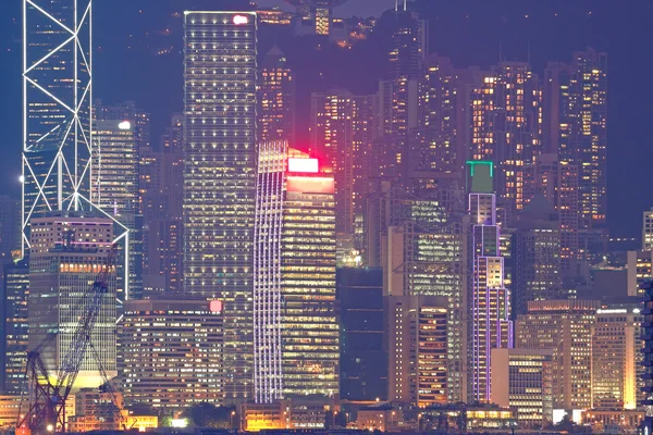 Noche hongkong — Foto de Stock