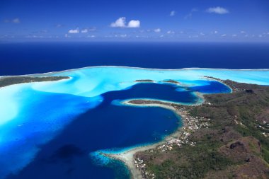 Bora Bora from above clipart