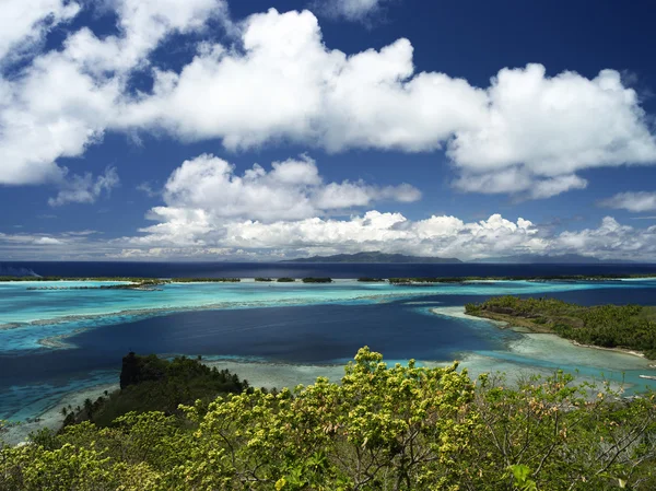 Bora Bora from above Royalty Free Stock Photos
