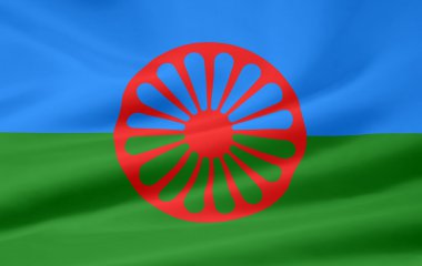 Flag of the Romani Group clipart