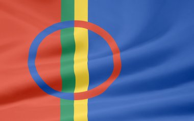 Flag of the Sapmi area clipart