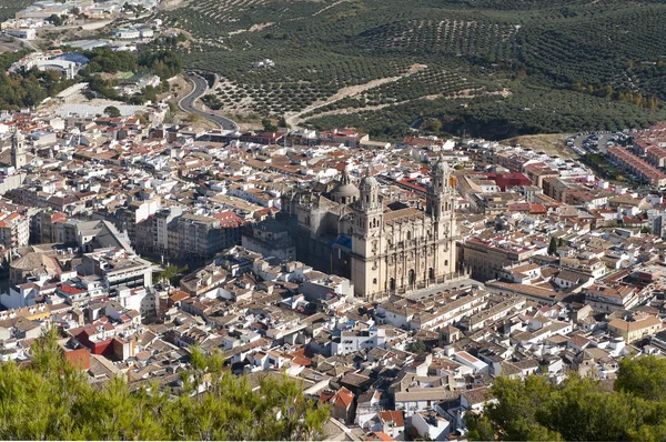 Catedral en la ciudad de Jaén — Foto de Stock