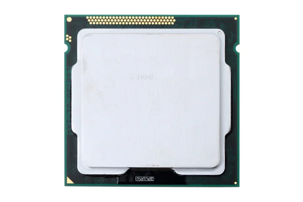 De processor van de computer op wit — Stockfoto