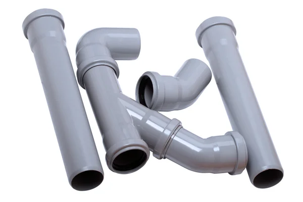 Plumber tubes on white — Stock Photo, Image