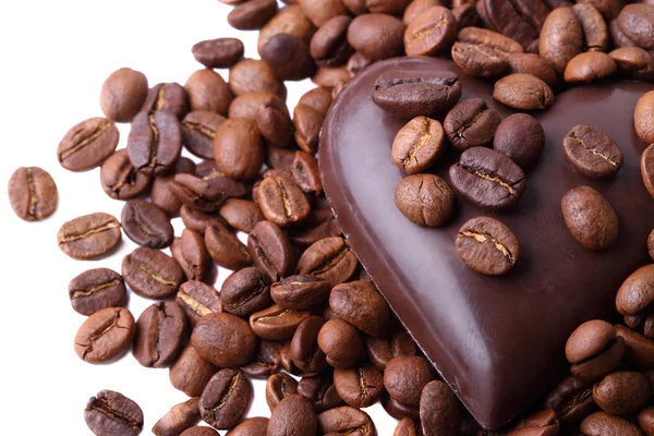 Coffee beans and chocolate