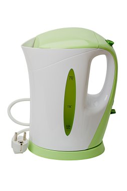 Electric kettle on white clipart