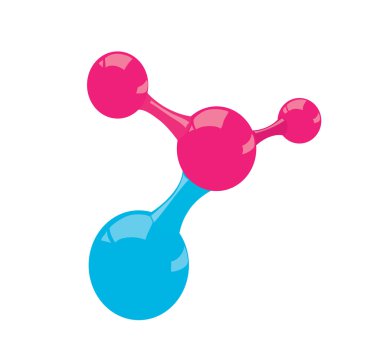 geometrik bir şekil. moleküler yapısı.