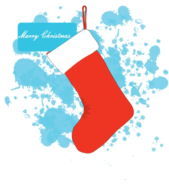 El calcetín de fiesta para los regalos para Nuevo año . — Vector de stock