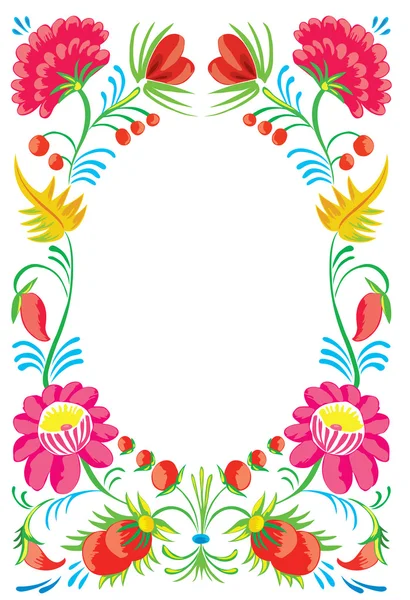Flower ornament. Design of a celebratory card — Stock Vector
