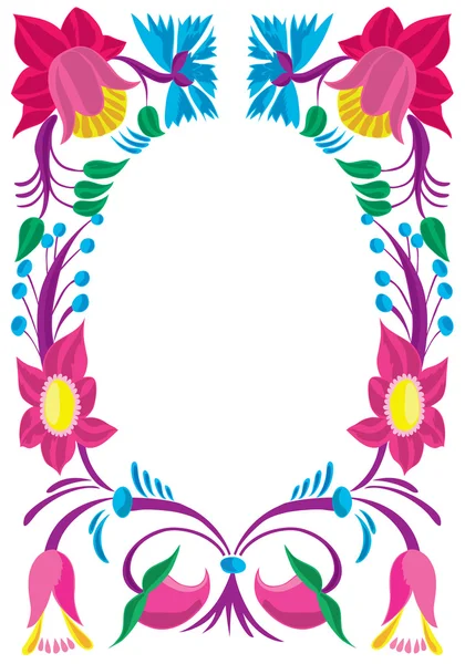 Cartão comemorativo. Desenho de um ornamento de flor . — Vetor de Stock