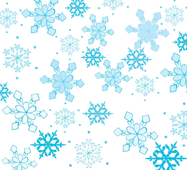 Beautiful snowflakes on a white background. — Stock Vector
