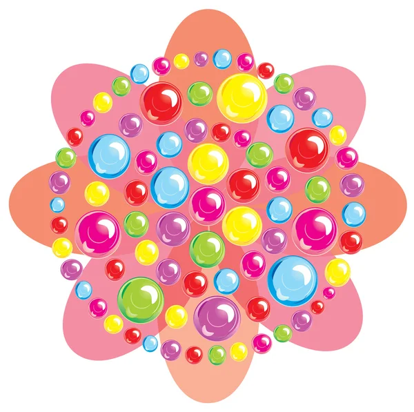 stock vector Abstract flower. Color spheres