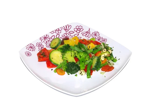 stock image Plate of vegetables