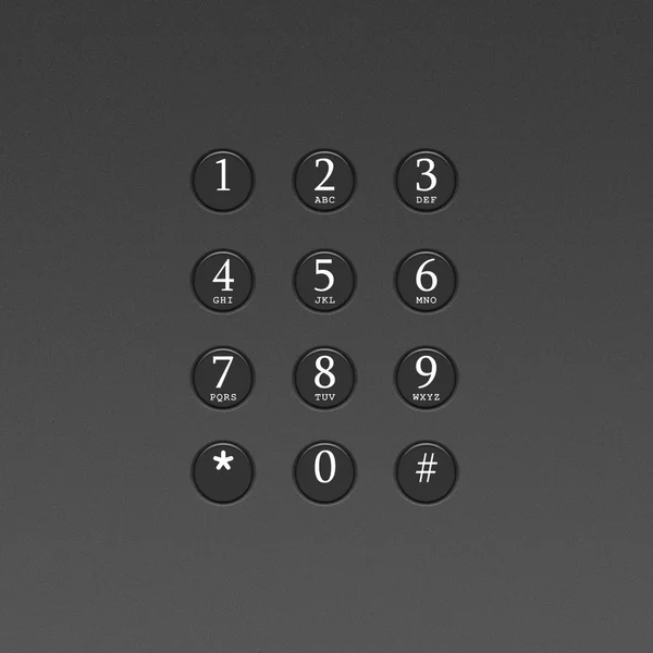 Кнопка на телефоне или телефонной клавиатуре — стоковое фото