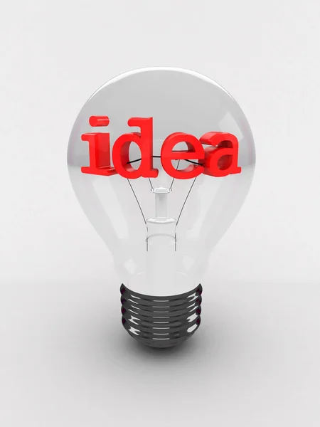 Light bulb isolated on white background. 3D — Stock Photo, Image