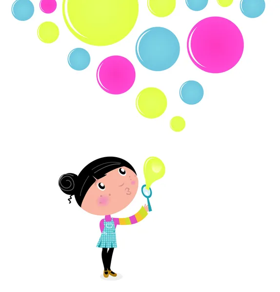 ᐈ Kid Blowing Bubbles Drawing Stock Illustrations Royalty Free