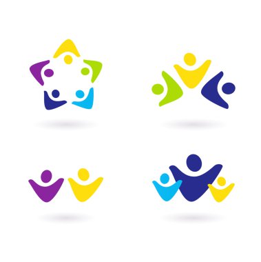 Business and community icons. clipart