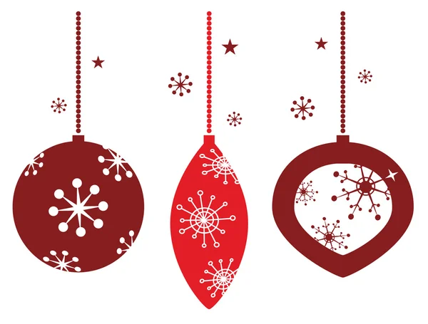 Décoration de Noël pour fête rétro (rouge  ) — Image vectorielle