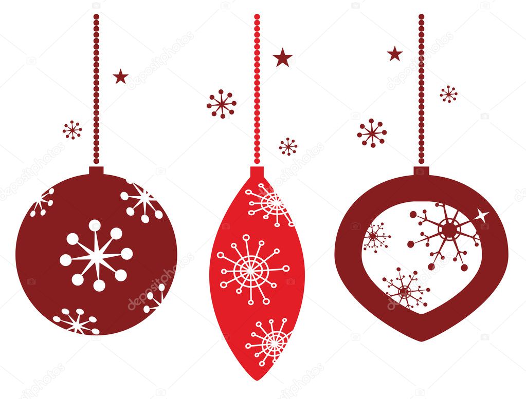 Christmas decoration for retro party ( red )
