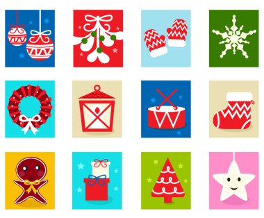 Christmas Advent Calendar elements 1 clipart