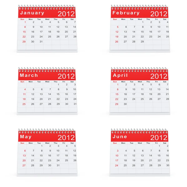 2012 asztali naptár — Stock Fotó