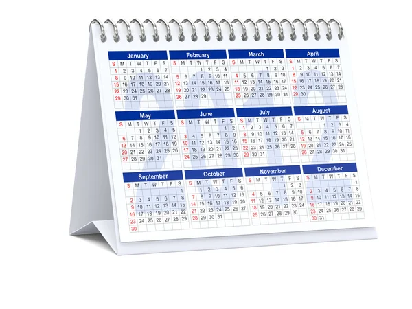 2012 calendario de escritorio —  Fotos de Stock