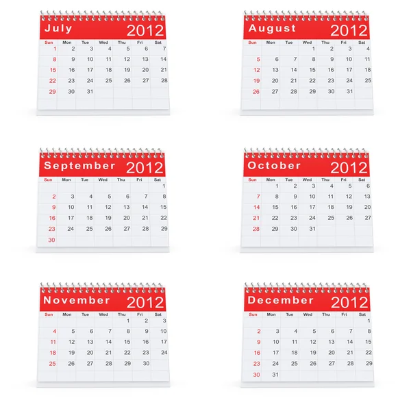 Schreibtischkalender 2012 — Stockfoto