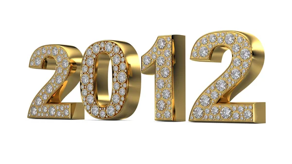 Gouden 2012 met diamanten — Stockfoto