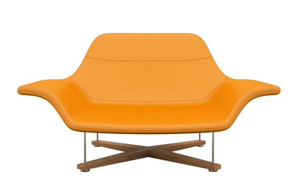 Moderno sillón amarillo aislado sobre fondo blanco — Foto de Stock