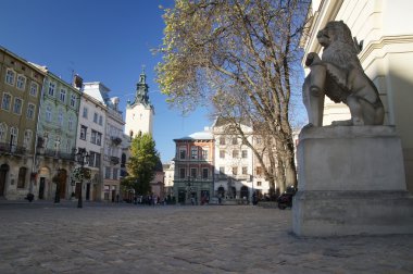 The Rynok Square in Lviv clipart