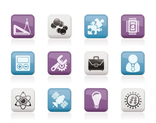 Science and Research Icons - Vector Icon set — Stock Vector