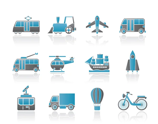 Travel and transportation icons — Stock Vector
