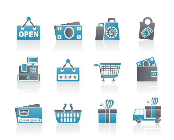 购物和零售图标 — 图库矢量图片